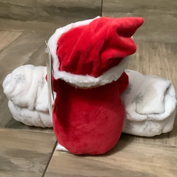 African American Plush Santa with Throw Set - Picture 2 of 4